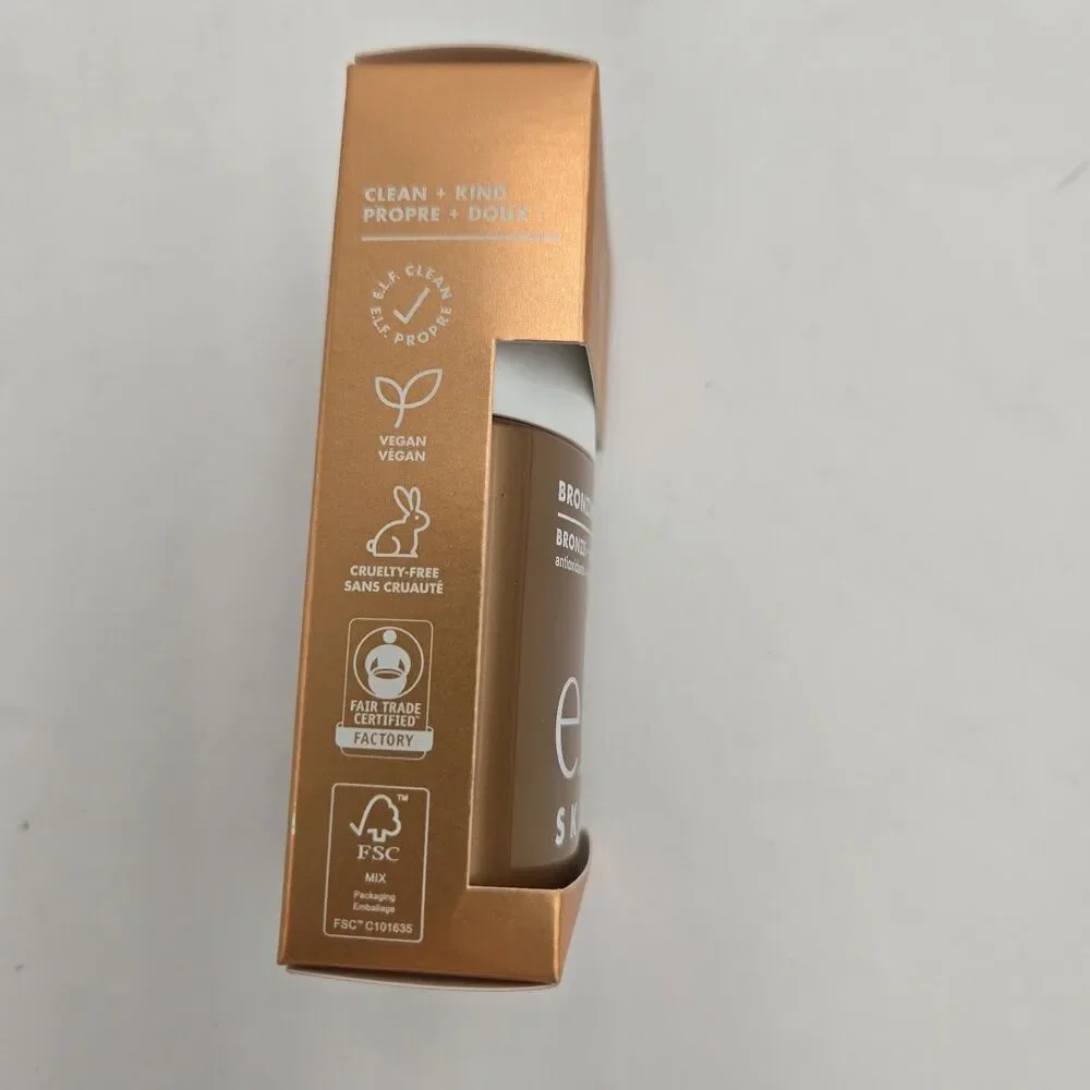 e.l.f. SKIN Bronzing Drops 1oz Liquid Bronzer For Face & Skin Pure Gold Bronze 2